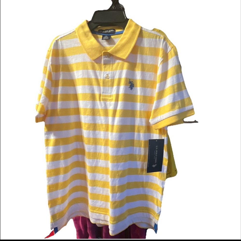 Polo by Ralph Lauren Kids Yellow and White Striped Polo